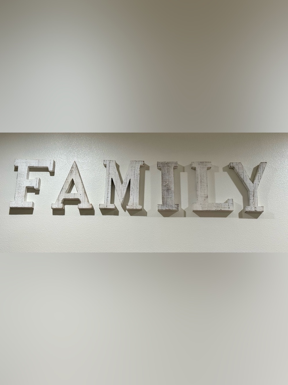 Home Decor FAMILY Distressed Wooden Wall Letters 14 inches tall each